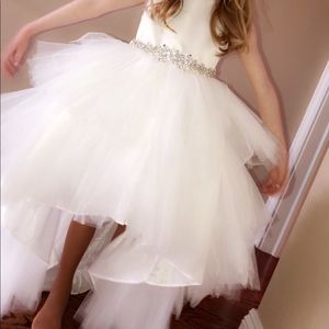 Flower girl dress , size 4/5 .
